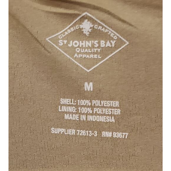 St. John's Bay size medium brown & tan 3/4 sleeve blouse - Picture 3 of 3